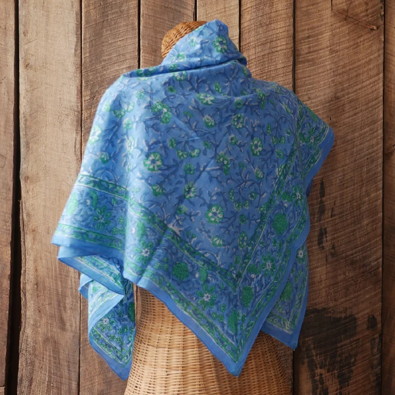 Blue Floral Kerchief