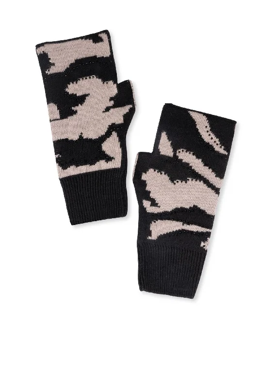 Colorado Black/Beige Camo Fingerless Gloves - FINAL SALE