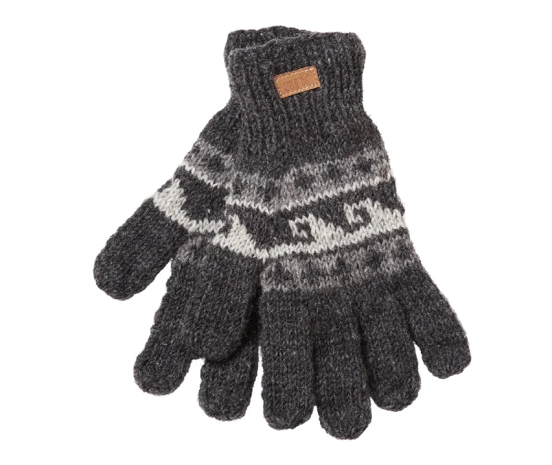 Charcoal Wool Gloves, Warm Fleece inside, great winter warmth :)