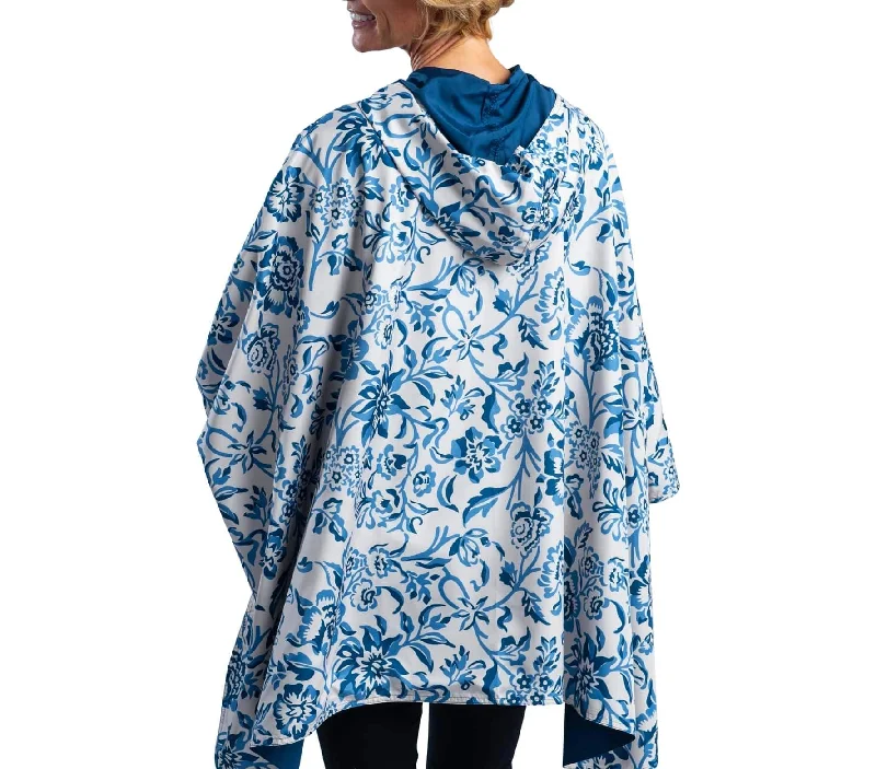 Raincaper Wind & Rainproof Travel Cape - Navy/Blue Garfield Print