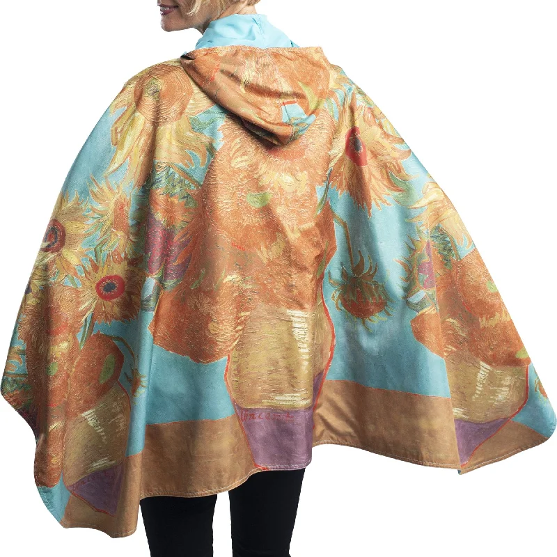 Raincaper Fine Art Travel Cape - Van Gogh Sunflower - NEW!