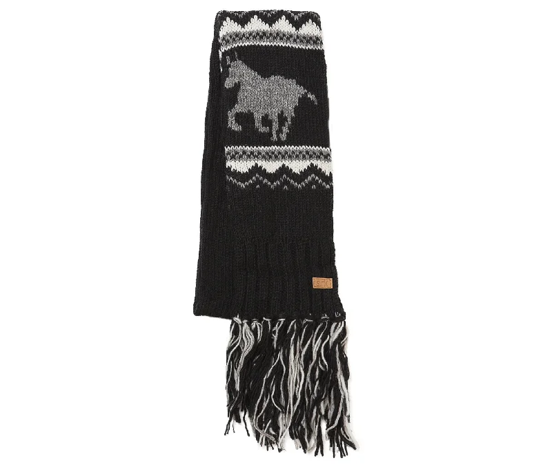 Scarf, Horse scarf, made from wool, wrap, neck warmer, Fleece lined for neck comfiness,