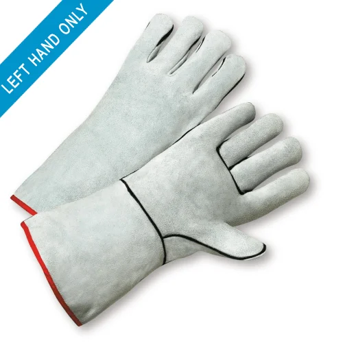 930LHO, PIP,  Economy Grade Split Cowhide Leather Welder's Glove with Cotton Lining - Left Hand Only. 24PK