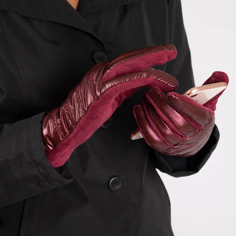 Touch Of Shine Puffer Touch Screen Gloves