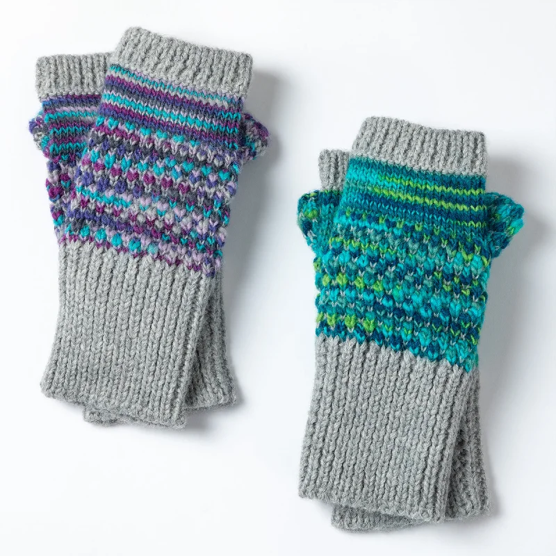 Splash of Color Alpaca Fingerless Mittens