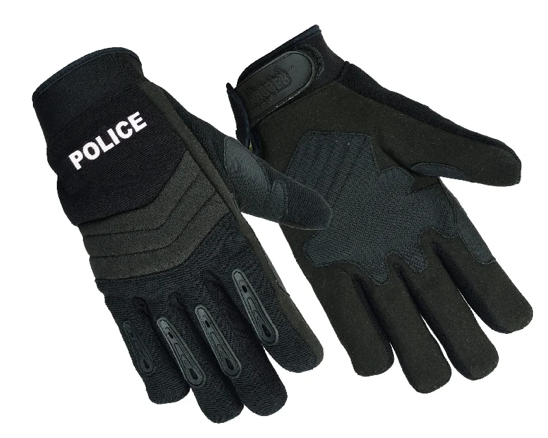 Air Cooled Breathable No Sweat Knit Police, Sheriff Safety Glove with Kevlar Lining