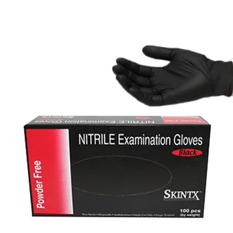 Black Nitrile Gloves, Exam Grade Powder Free, SkinTx®