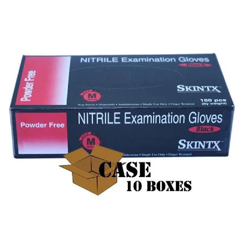 Skintx - Black Nitrile Powder-Free Exam Gloves - Case