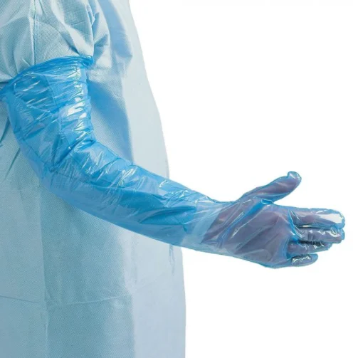 Blue Polythene Long Arm Gauntlets (100 per pack) 90cm GL2950