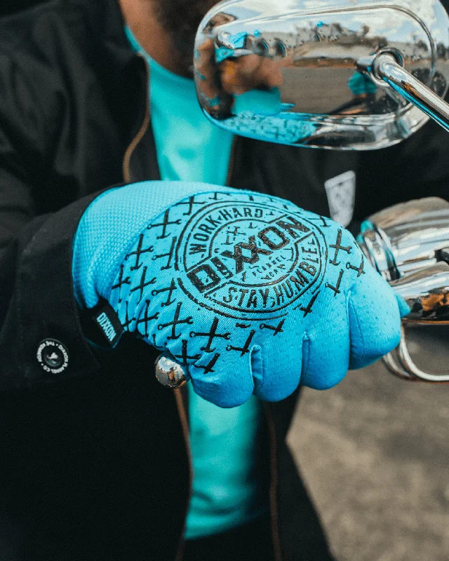 Corpo Moto Gloves - Aqua & Black