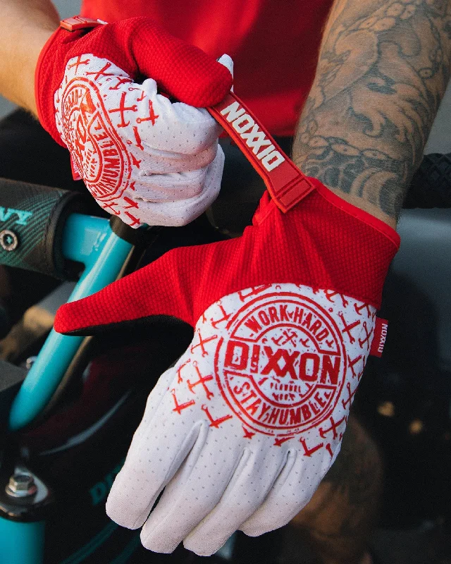 Corpo Moto Gloves - White & Red