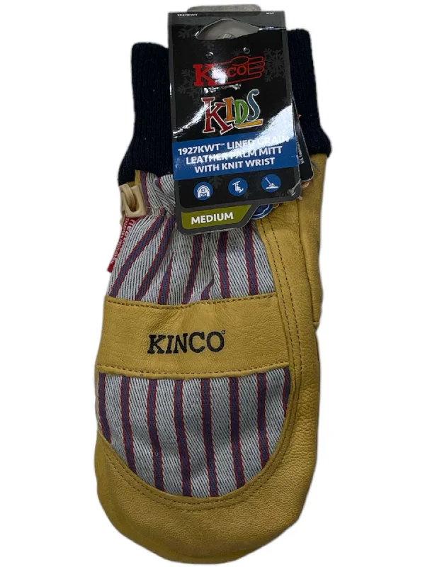 Kinco Kids Lined Premium Grain Pigskin Palm Mitt w/ Knit Wrist