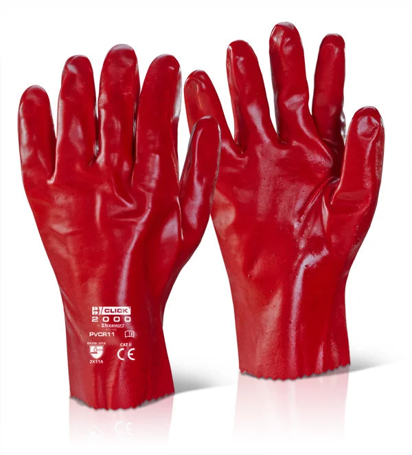 Red PVC Gauntlet 11 Inch