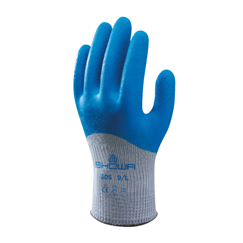 Showa 305 Durable Grip Glove with Latex Coated Palm and Knuckles