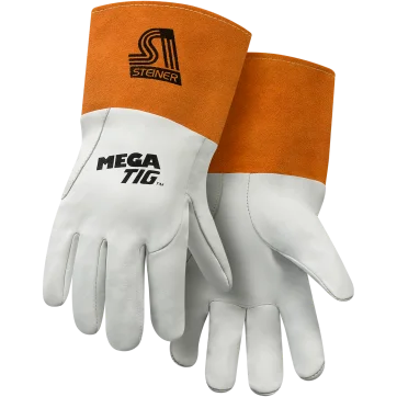 Steiner Industries MegaTIG 0230 Premium Kidskin TIG With Rest Patch  Welding Gloves (One Dozen)