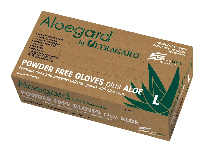 Aloegard by Ultragard -Synthetic Vinyl Gloves with Aloe - Case