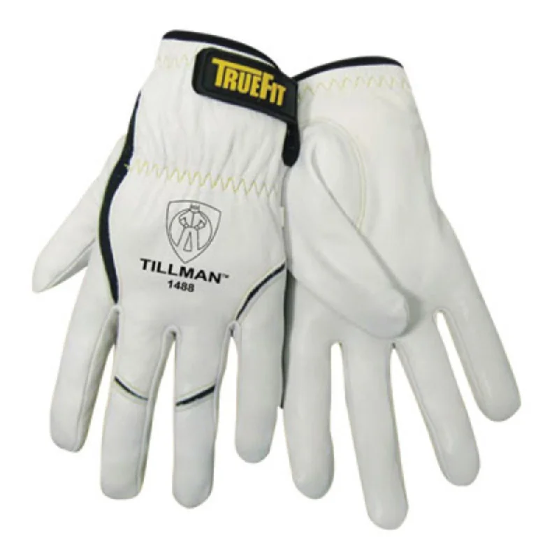 Tillman TrueFit Small Top Grain Kevlar And Goatskin Super Premium Grade TIG Welders' Glove With Elastic Cuff, V Design Thumb And Hook And Loop Closure