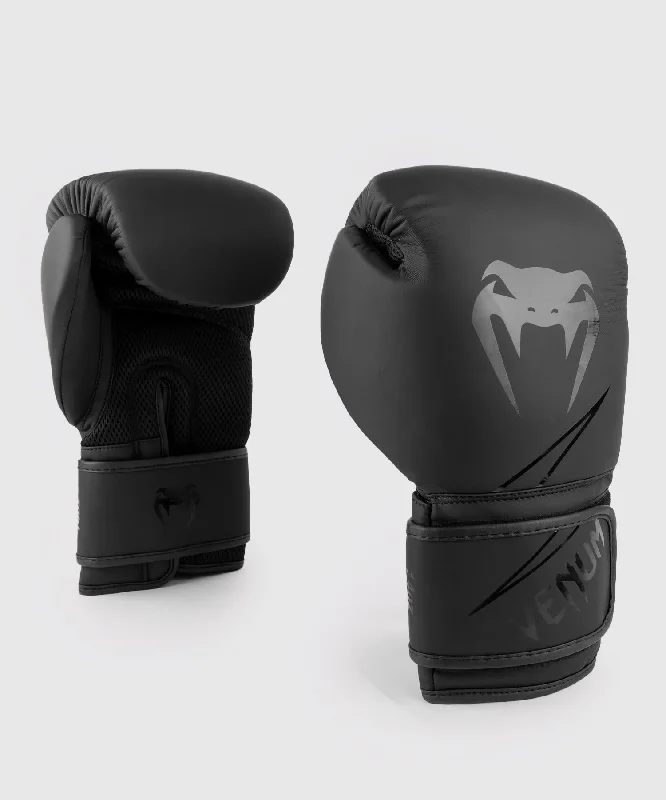 Venum Classic Boxing Gloves - Black/Black - WLMT Edition