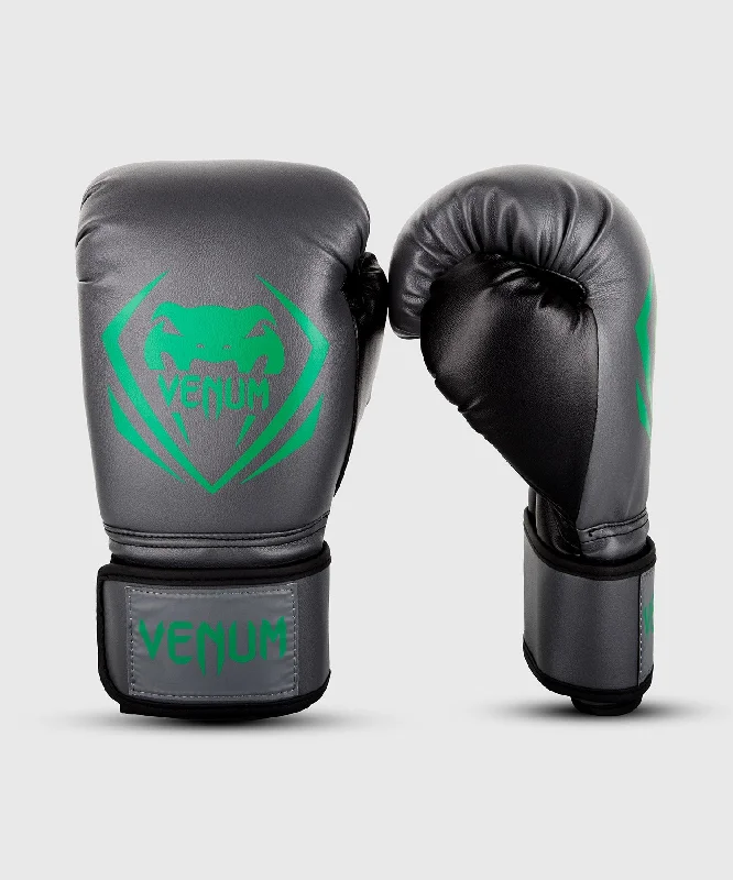 Venum Contender Boxing Gloves - Grey/Green-Black