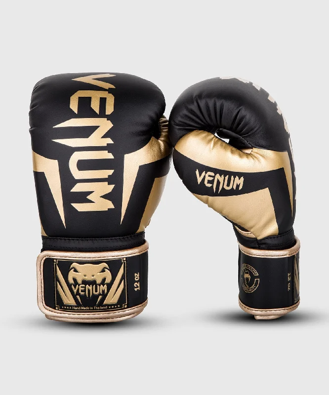 Venum Elite Boxing Gloves - Black/Gold