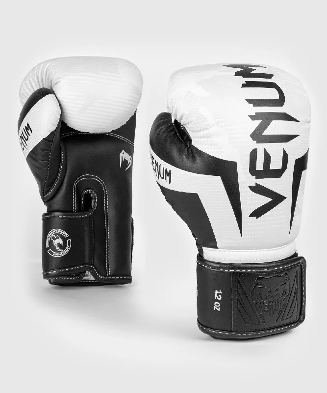 Venum Elite Boxing Gloves - White/Camo