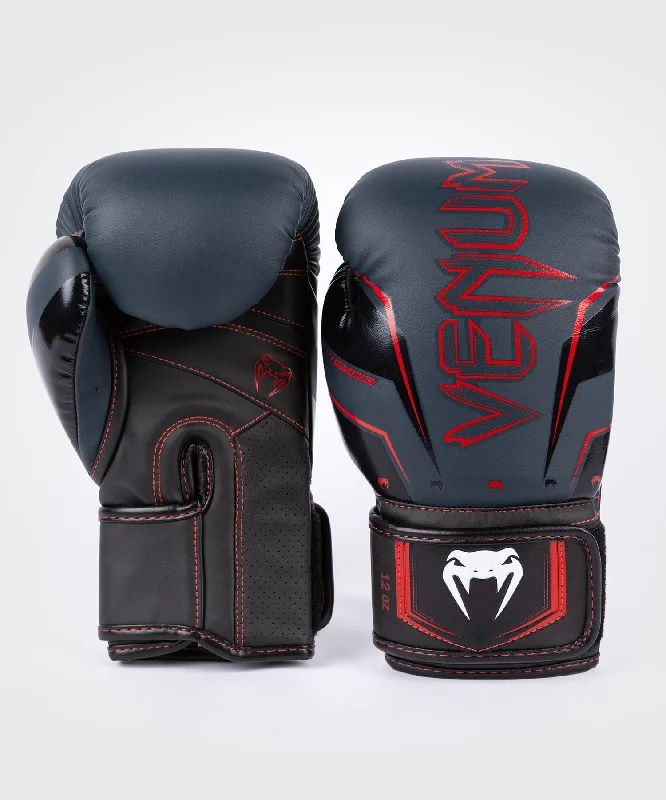 Venum Elite Evo Boxing Gloves - Navy/Black/Red