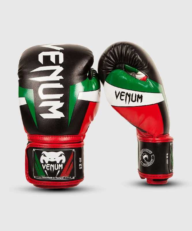 Venum Elite Italy Boxing Gloves - Black