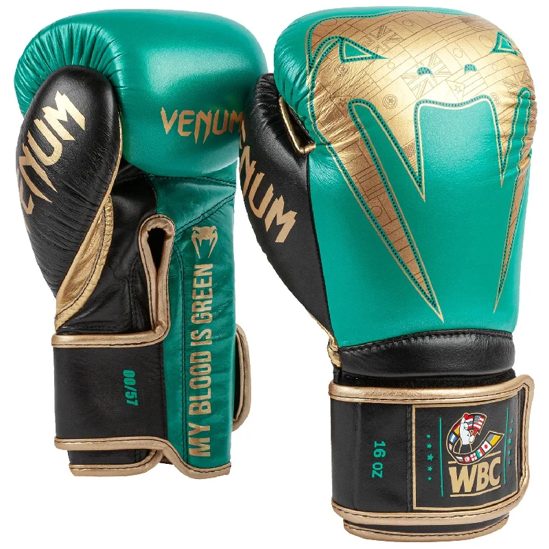 Venum Giant 2.0 Pro Boxing Gloves WBC Limited Edition - Velcro - Green Metallic/Gold