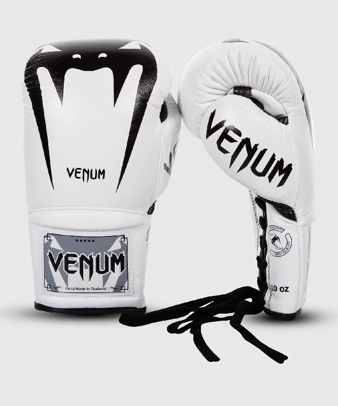 Venum Giant 3.0 Boxing Gloves - Nappa Leather - With Laces - White