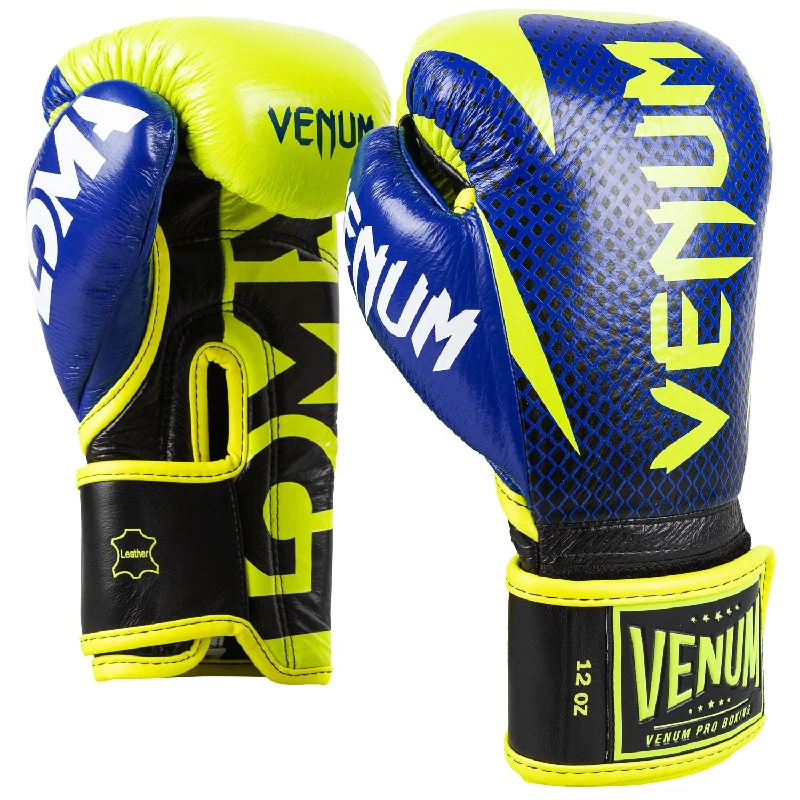 Venum Hammer Pro Boxing Gloves Loma Edition- Velcro - Blue/Yellow