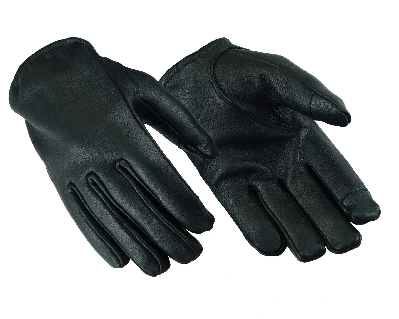 Women's Seamless Hand Back water resistant leather motorcycle, driving, police patrol glove