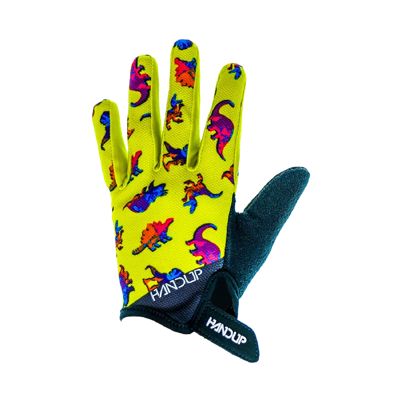 Youth Gloves - Hi Viz Dinosaurs