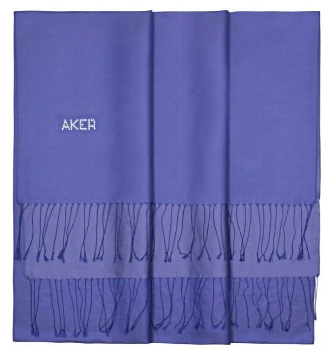 Aker Bi-Color Ladies Silk Shawl Wrap - Governor Bay