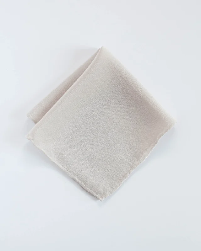 'The Hankie' Washable Silk Scarf in Bone