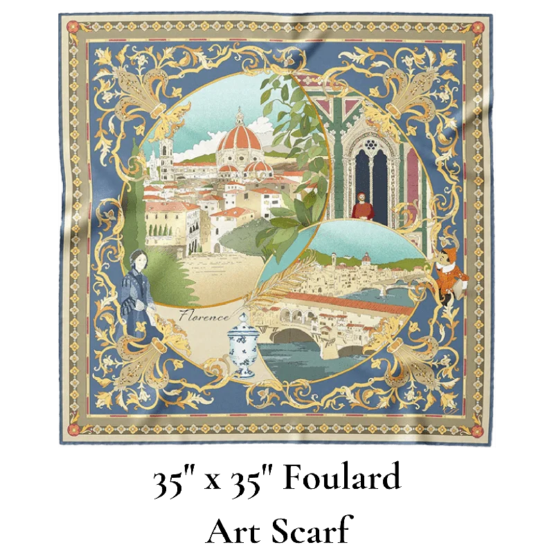 Celebrating Firenze Art Scarf - 35” Foulard