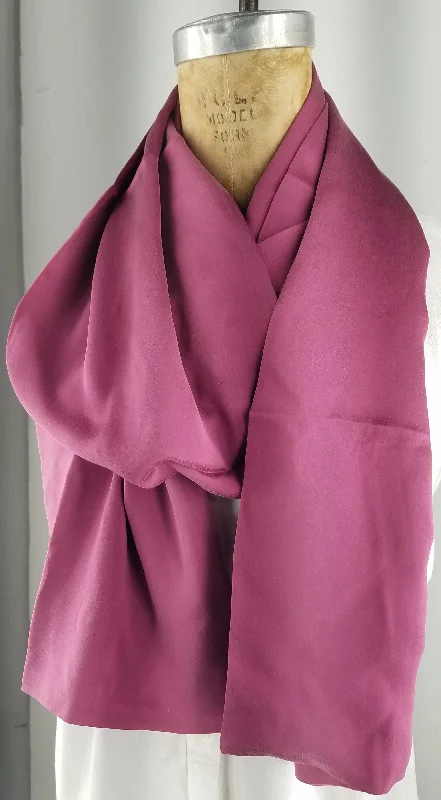 Solid Rose Purple Silk Scarf