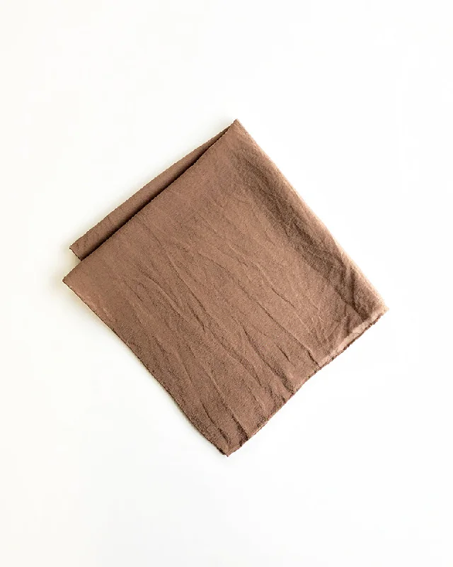 'The Hankie' Washable Silk Scarf in Mushroom