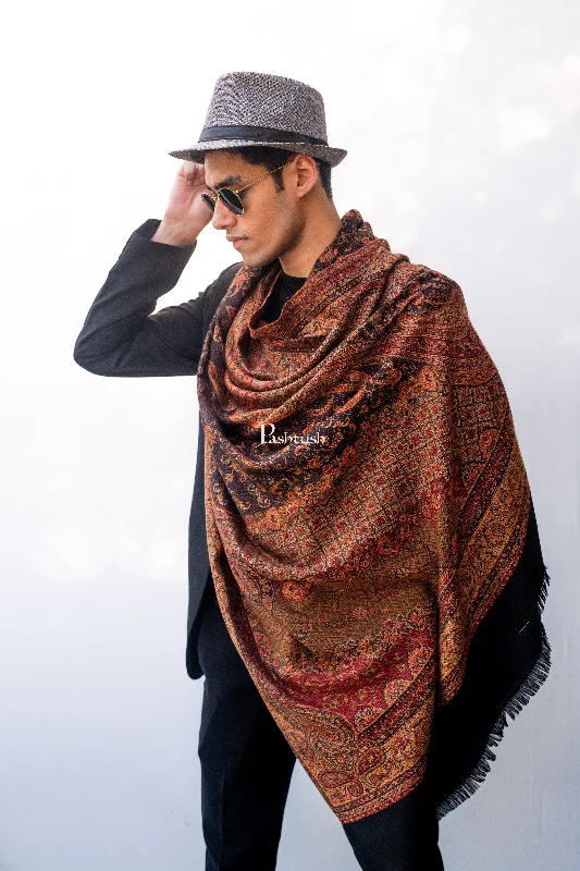 Pashtush Mens Fine Soft Ethnic Stole, Reversible