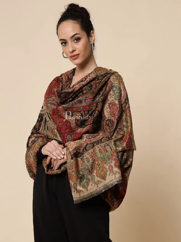 Pashtush Womens Paisley Weave Ethnic Shawl, Soft And Warm, Multicolour