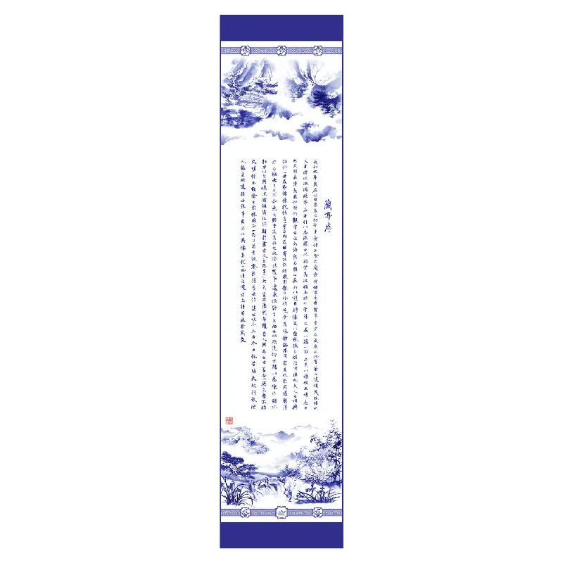 Poets of the Orchid Pavilion Long Silk Scarf