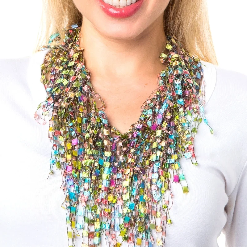 Multi Pastel Scarf Necklace