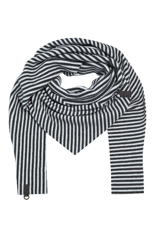 TRIANGLE SCARF - 4051 - STRIPES B&W